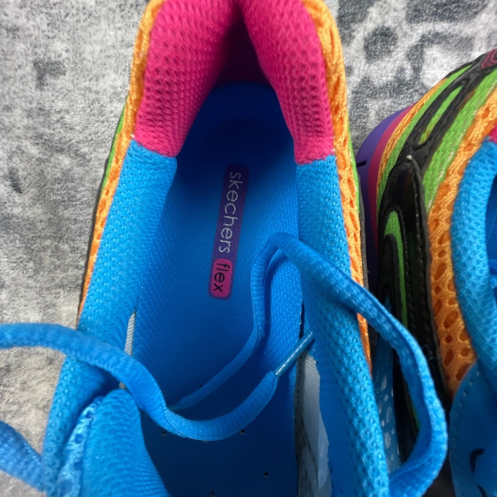 Skechers Women 7 Rainbow Running Shoes Running Wild Colorful Mesh New No Box - Picture 9 of 10